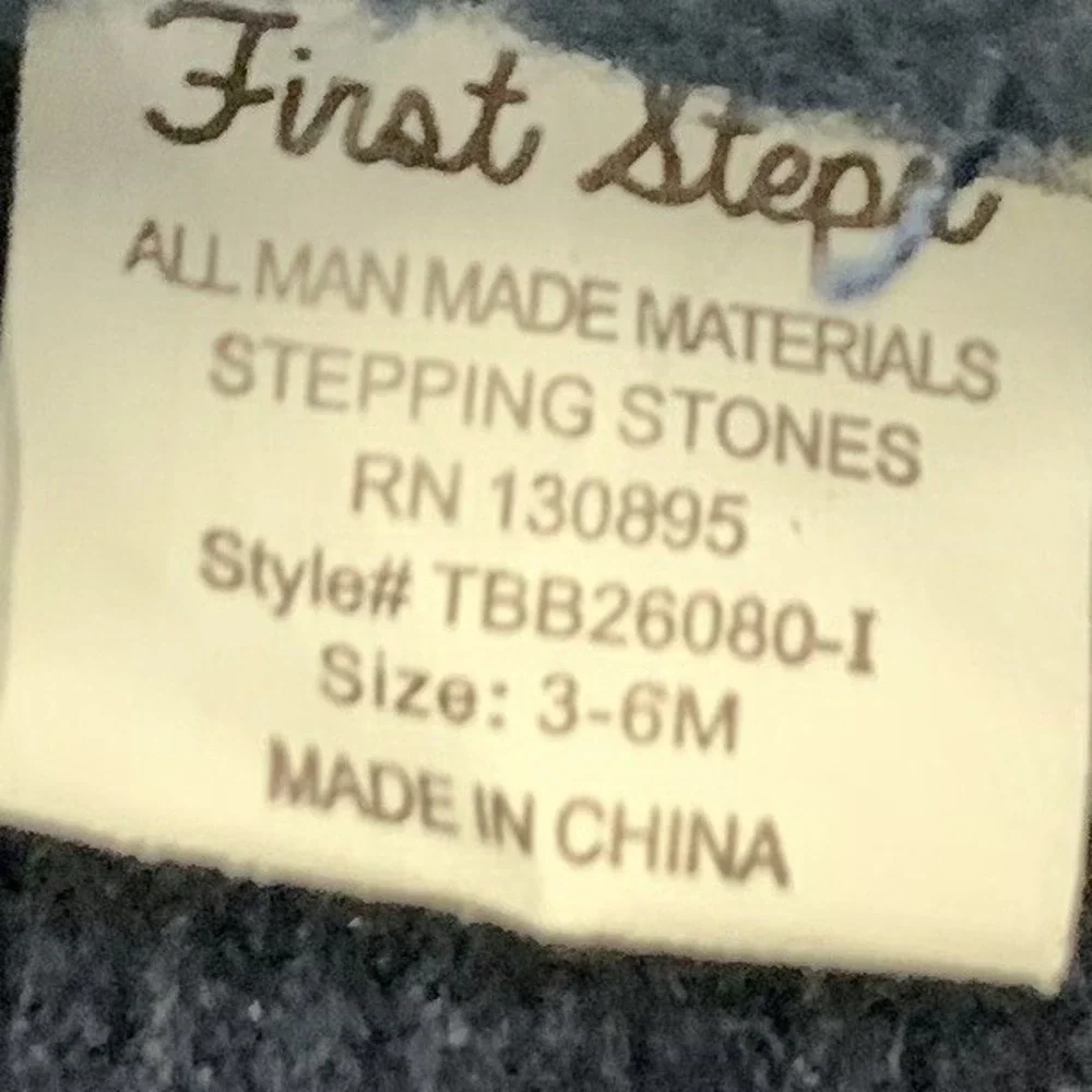 First Steps‎ By Stepping Stones Blue Faux Fur Booties 3-6 Months